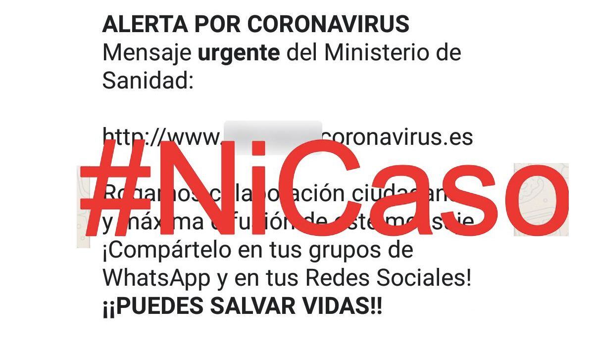 Este es el mensaje de WhatsApp del coronavirus que nunca debes compartir a tus amigos. (Foto: GDT Guardia Civil)