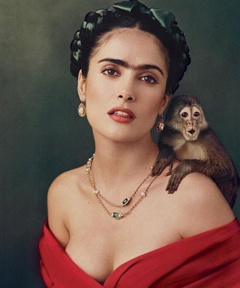 Salma Hayek protagonizó y produjo la película “Frida” basada en la vida de la famosa pintora mexicana Frida Kahlo (Foto: Instagram)